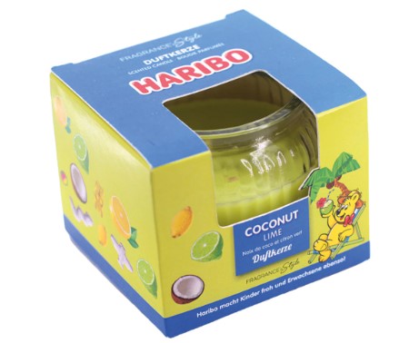 Bougie parfumée Haribo 85g Coco Citron Vert