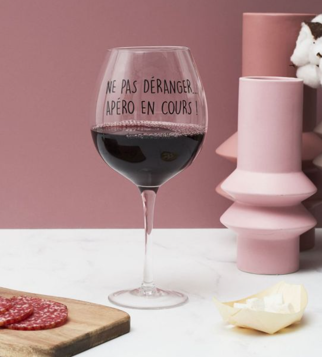 Verre à vin XL 75cl Ne pas déranger Apéro en cours