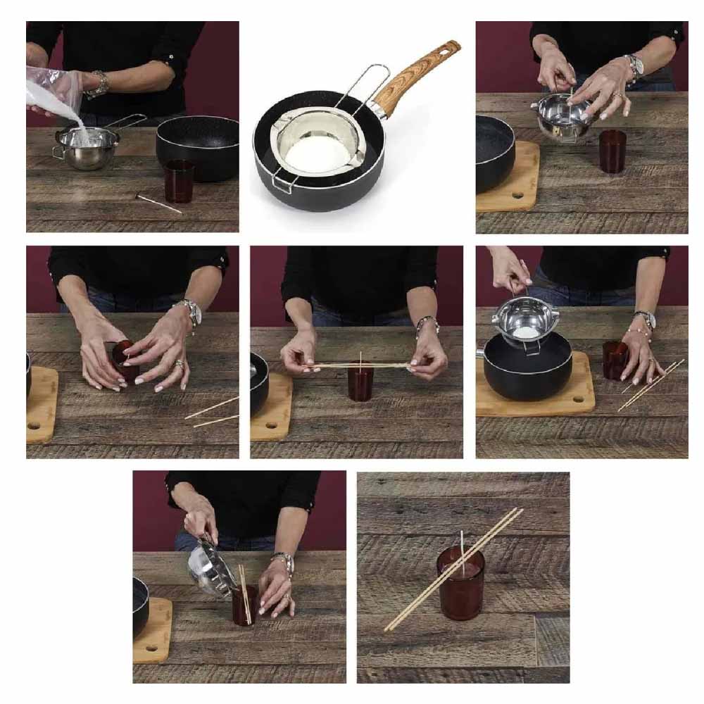 Bougie x2 coffret à confectionner cire soja