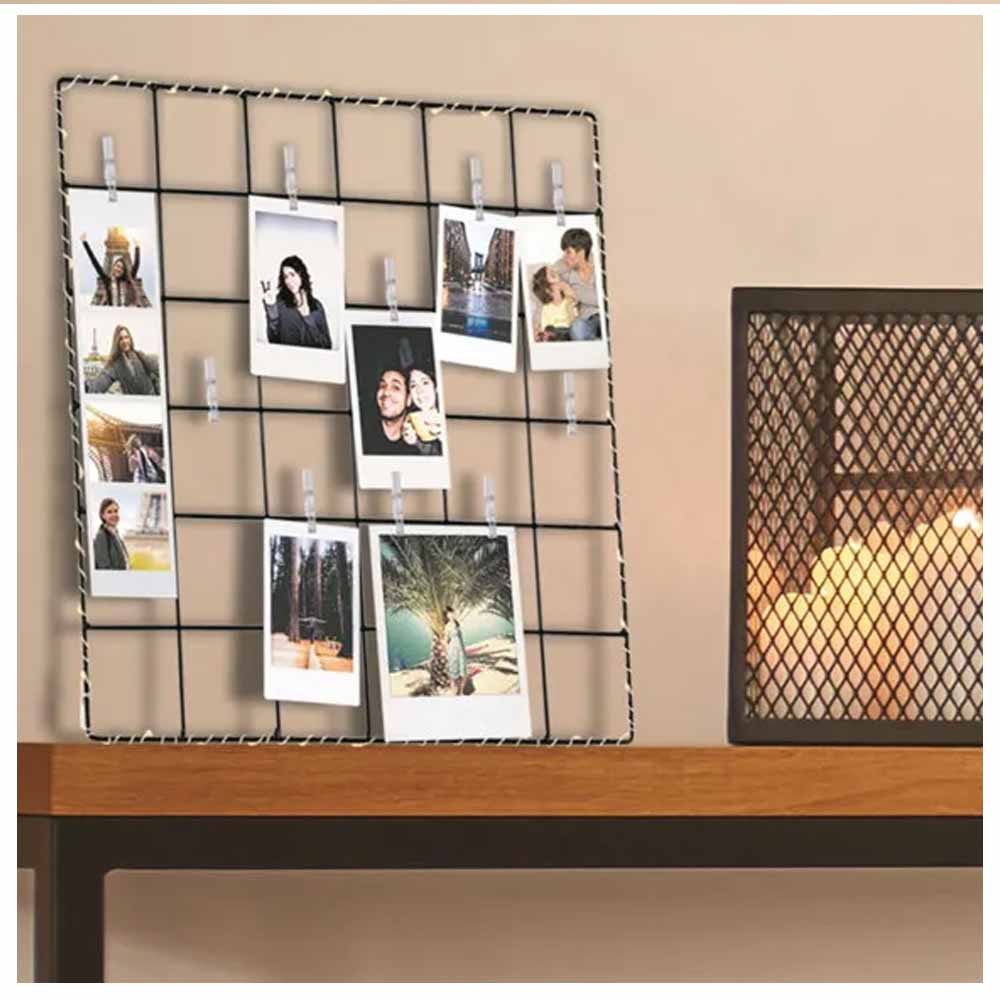 Grille photo led avec pinces