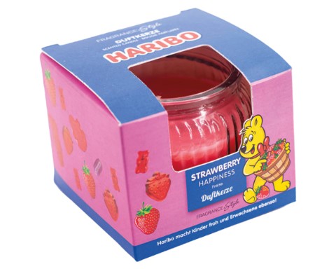 Bougie parfumée Haribo 85g Bonheur Fraise