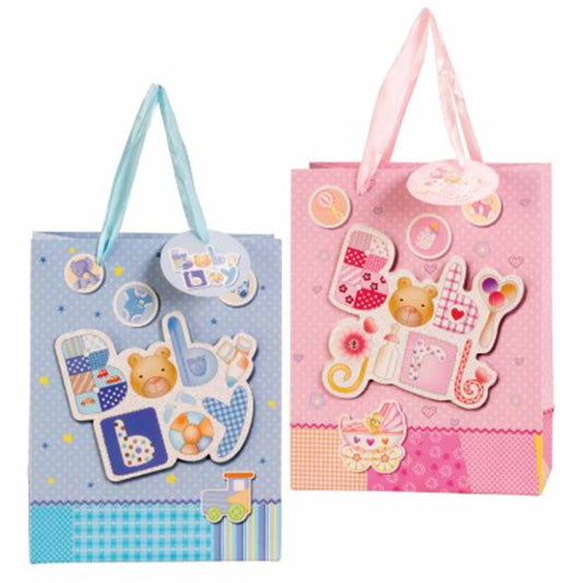 Sac cadeau " Baby with glitter+aplication"
