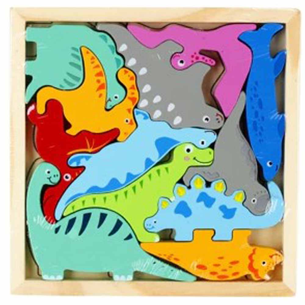 Puzzle en bois dinosaures 12 pièces