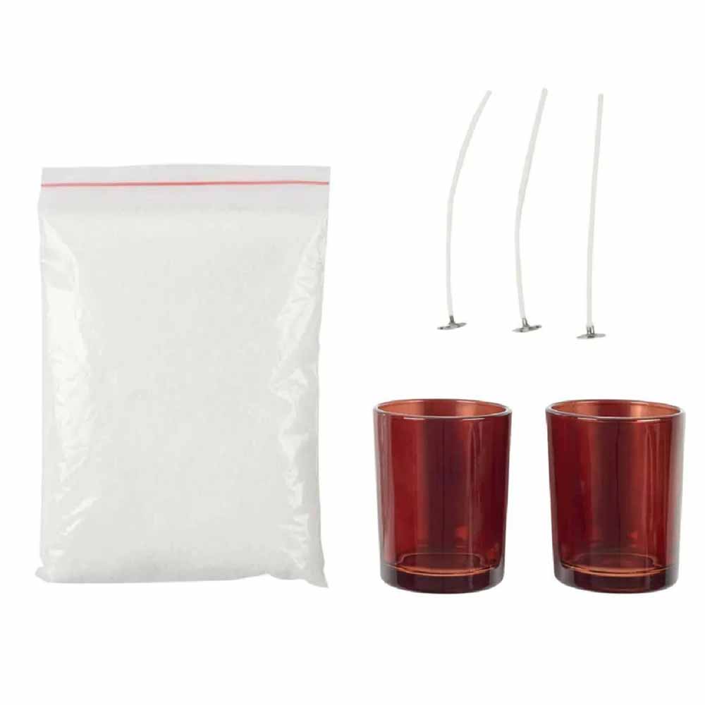 Bougie x2 coffret à confectionner cire soja