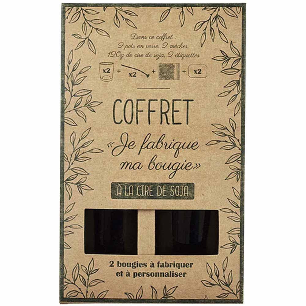 Bougie x2 coffret à confectionner cire soja