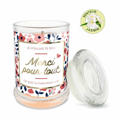 Bougie jasmin Merci pour tout