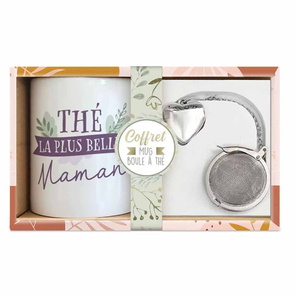 Coffret mug avec boule à thé