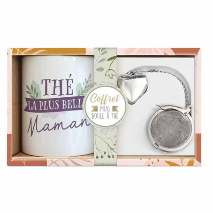 Coffret mug avec boule à thé