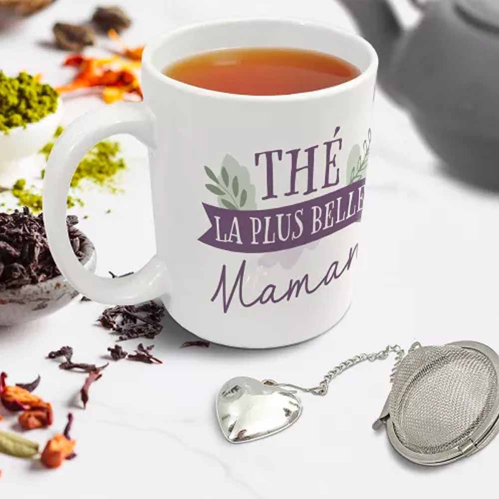 Coffret mug avec boule à thé