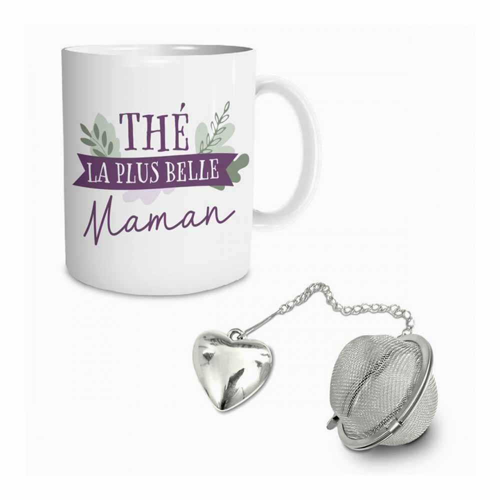 Coffret mug avec boule à thé