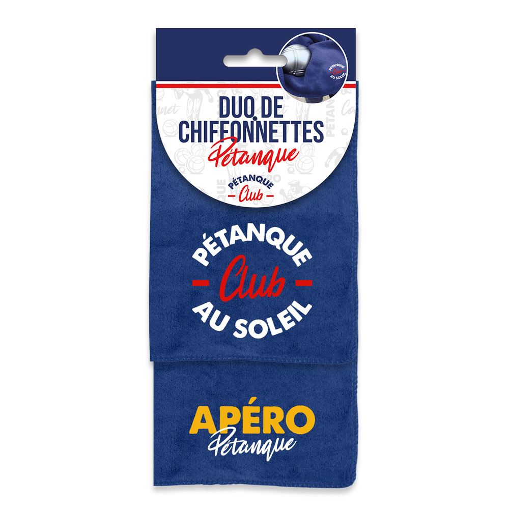 Duo chiffonnettes de pétanque