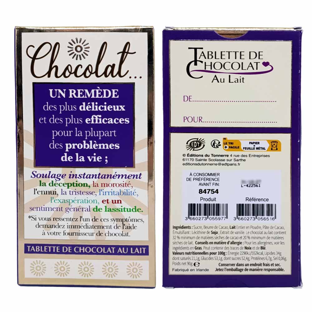 Tablette de chocolat