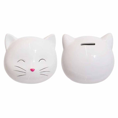 Tirelire chat h12.2cm 2-fois assorti