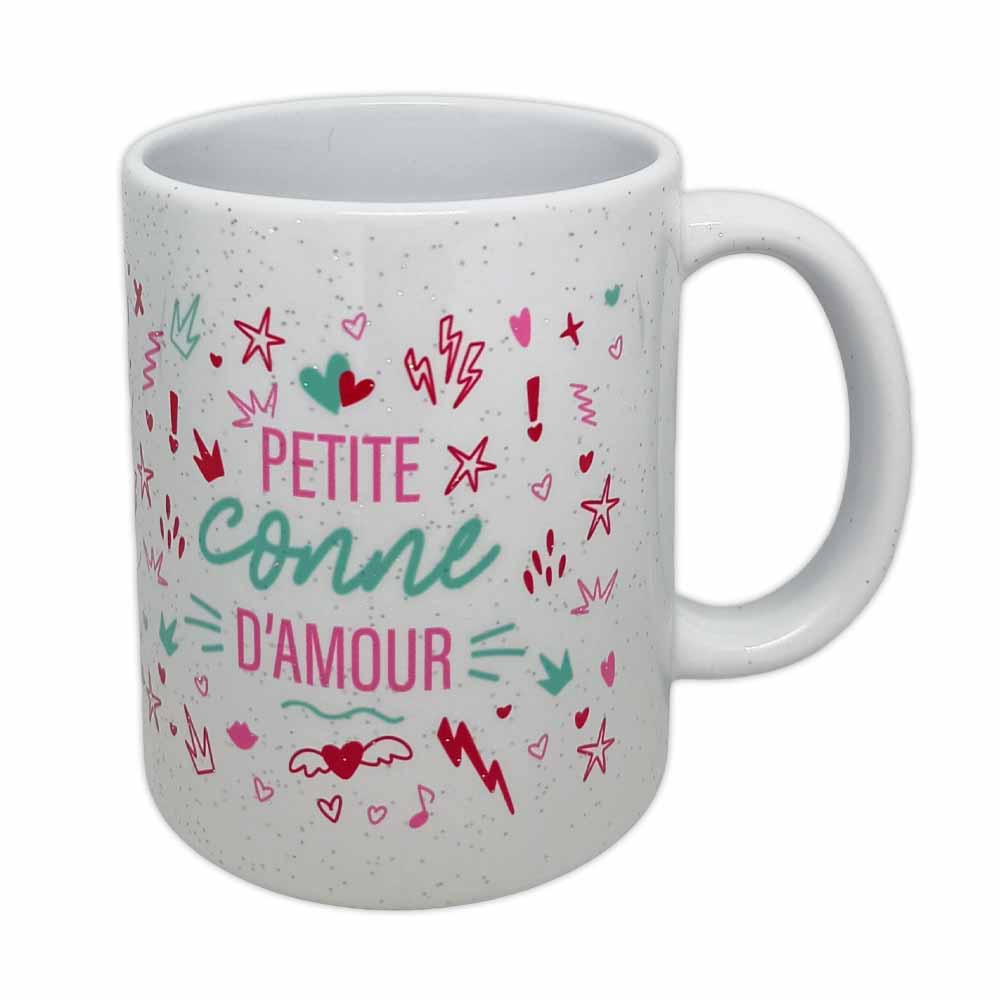 MUG A PAILLETTES PETITE CONNE