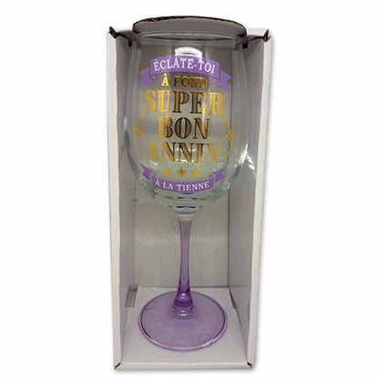 Verre à vin anniversaire