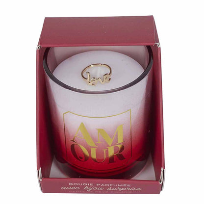 Bougie parfumée bijou bague amour