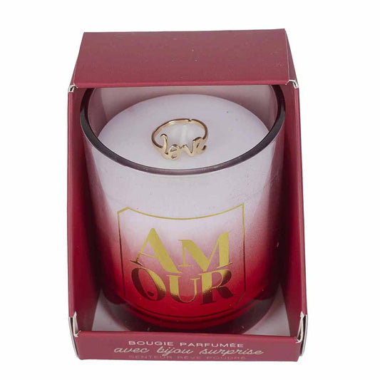 Bougie parfumée bijou bague amour