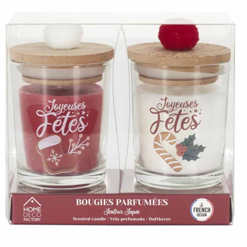 Bougie pompon x2
