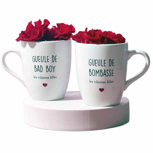 Duo de mugs pour Bombasse et bad boy