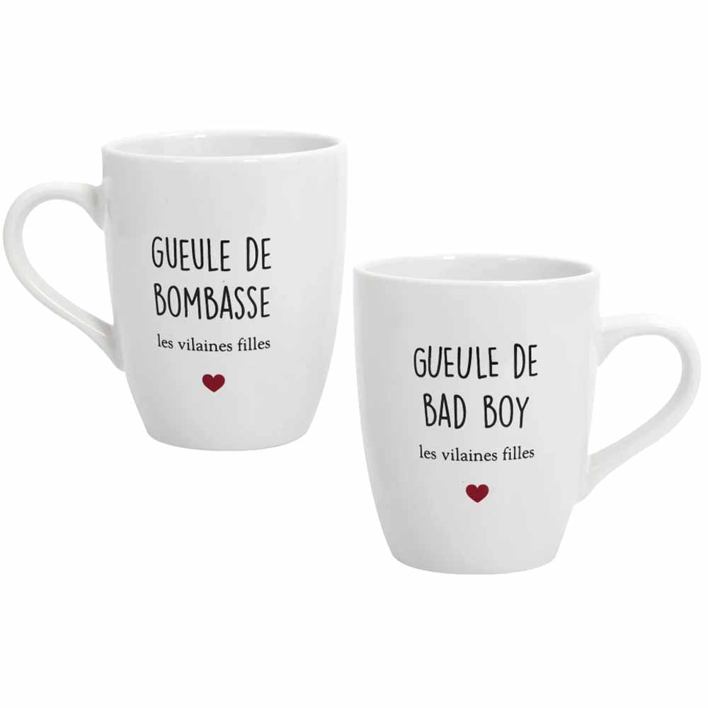 Duo de mugs pour Bombasse et bad boy