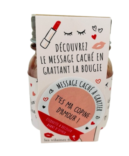 Bougie à gratter "copine d'amour"