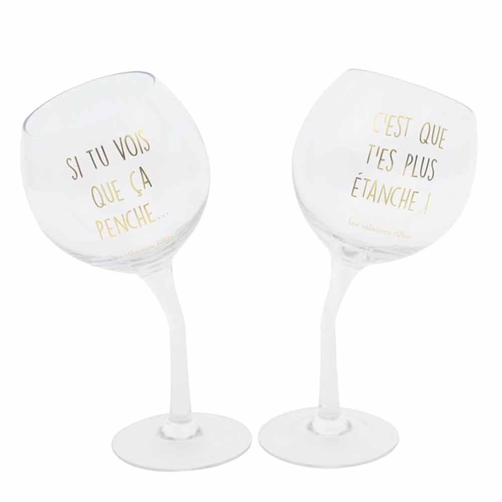 Coffret de 2 verres penchés