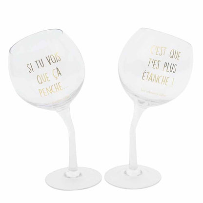 Coffret de 2 verres penchés