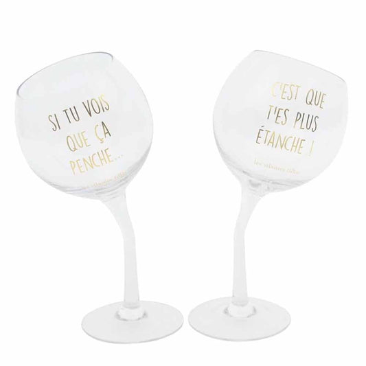Coffret de 2 verres penchés