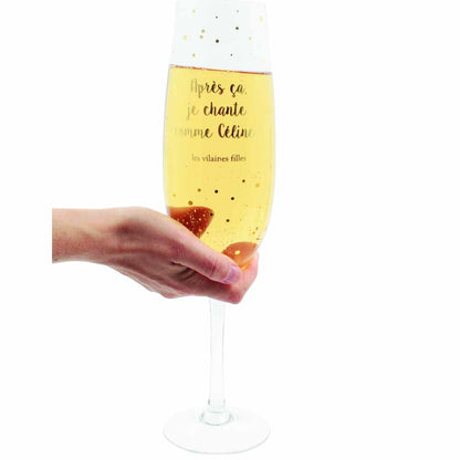 VERRE COUPE XXL "après ça, je chante comme Céline"
